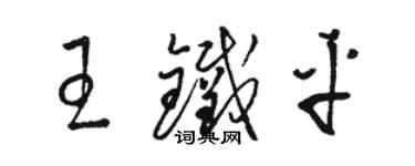 駱恆光王鐵平草書個性簽名怎么寫