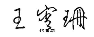 駱恆光王宵珊草書個性簽名怎么寫