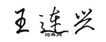 駱恆光王連興行書個性簽名怎么寫