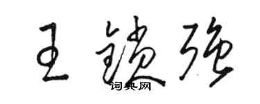 駱恆光王鎖強草書個性簽名怎么寫