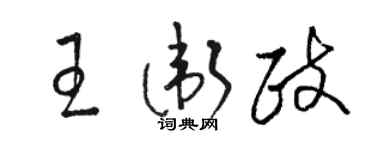 駱恆光王衛政草書個性簽名怎么寫