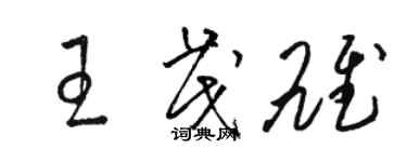 駱恆光王茂雄草書個性簽名怎么寫