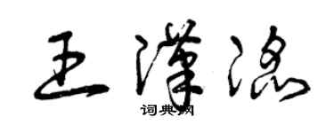 曾慶福王漢滔草書個性簽名怎么寫