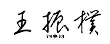 梁錦英王振朴草書個性簽名怎么寫