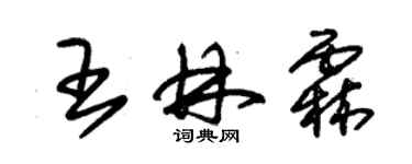 朱錫榮王林霖草書個性簽名怎么寫