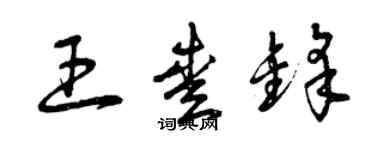 曾慶福王愛鋒草書個性簽名怎么寫