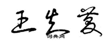 曾慶福王知慶草書個性簽名怎么寫