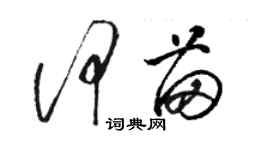 駱恆光何苗草書個性簽名怎么寫