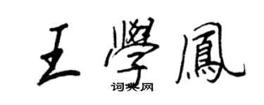 王正良王學鳳行書個性簽名怎么寫