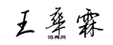 王正良王華霖行書個性簽名怎么寫