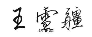 駱恆光王雪疆行書個性簽名怎么寫