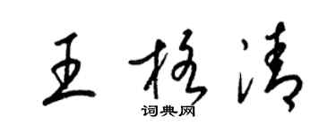 梁錦英王格清草書個性簽名怎么寫