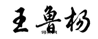 胡問遂王魯楊行書個性簽名怎么寫