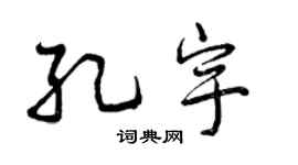 曾慶福孔宇行書個性簽名怎么寫