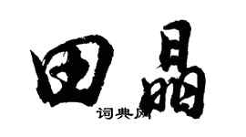 胡問遂田晶行書個性簽名怎么寫
