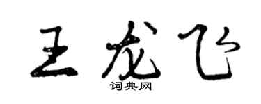 曾慶福王龍飛行書個性簽名怎么寫