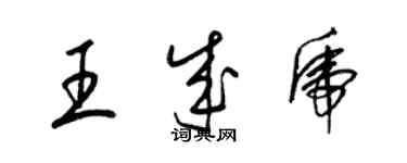 梁錦英王成虎草書個性簽名怎么寫