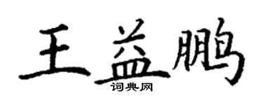 丁謙王益鵬楷書個性簽名怎么寫