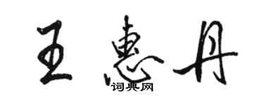 駱恆光王惠丹行書個性簽名怎么寫