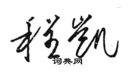 駱恆光程凱草書個性簽名怎么寫