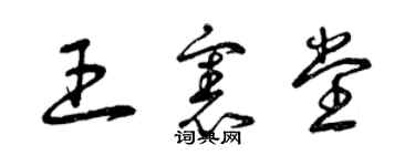 曾慶福王憲堂草書個性簽名怎么寫