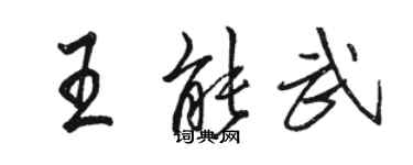 駱恆光王能武行書個性簽名怎么寫