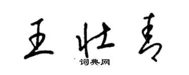 梁錦英王壯青草書個性簽名怎么寫