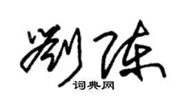 朱錫榮劉陳草書個性簽名怎么寫