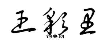 曾慶福王彩里草書個性簽名怎么寫