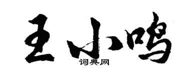 胡問遂王小鳴行書個性簽名怎么寫