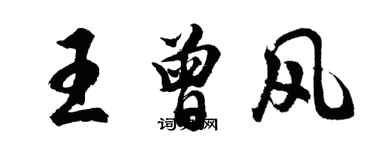胡問遂王曾風行書個性簽名怎么寫