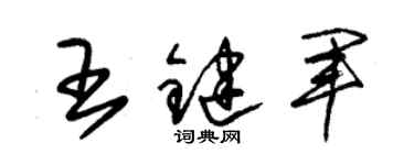 朱錫榮王鍵軍草書個性簽名怎么寫