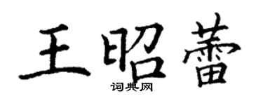 丁謙王昭蕾楷書個性簽名怎么寫