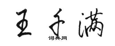 駱恆光王千滿行書個性簽名怎么寫