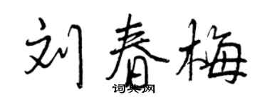 曾慶福劉春梅行書個性簽名怎么寫