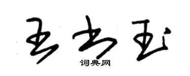 朱錫榮王書玉草書個性簽名怎么寫