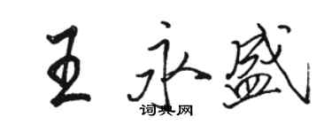 駱恆光王永盛行書個性簽名怎么寫