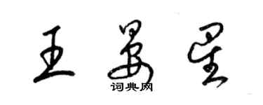 梁錦英王晏星草書個性簽名怎么寫