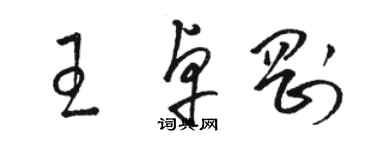 駱恆光王卓剛草書個性簽名怎么寫