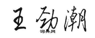 駱恆光王勁潮行書個性簽名怎么寫