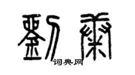 曾慶福劉康篆書個性簽名怎么寫