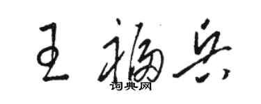 駱恆光王福兵草書個性簽名怎么寫