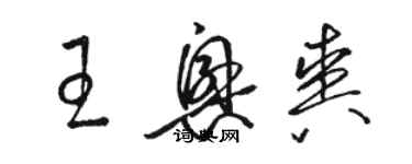 駱恆光王興爽草書個性簽名怎么寫