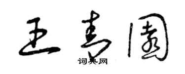 曾慶福王青園草書個性簽名怎么寫