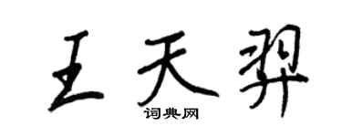王正良王天羿行書個性簽名怎么寫