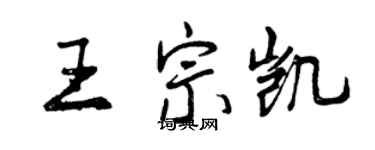 曾慶福王宗凱行書個性簽名怎么寫