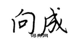王正良向成行書個性簽名怎么寫