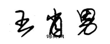 朱錫榮王肖男草書個性簽名怎么寫