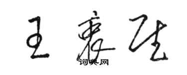 駱恆光王衷慰草書個性簽名怎么寫