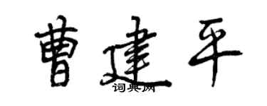 曾慶福曹建平行書個性簽名怎么寫